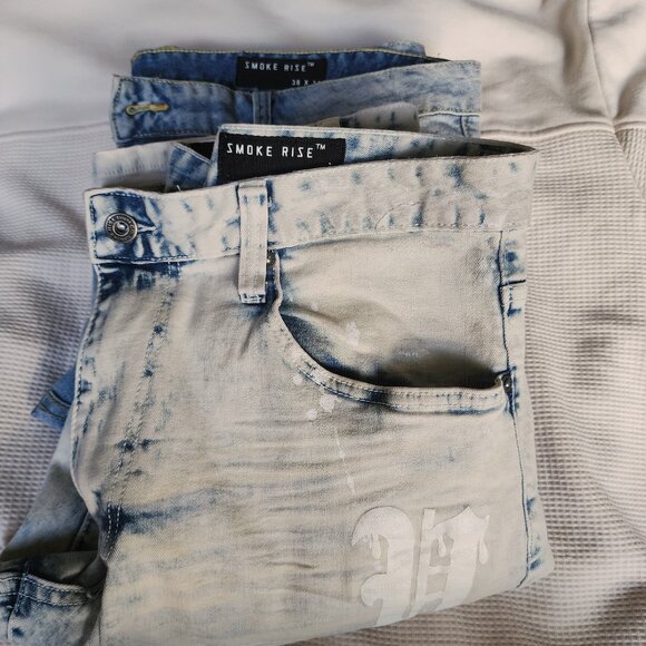 Set 2 Jeans Smoke Rise Slim Fit W 38 L 34 - Picture 1 of 3
